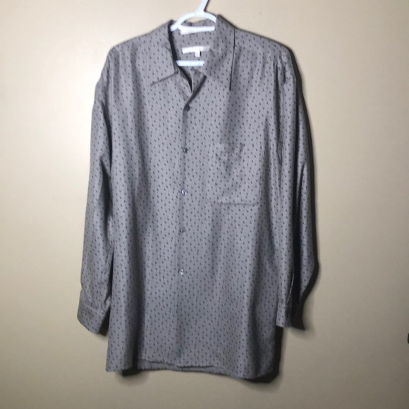 Perry Ellis 100% silk button up - Picture 1 of 4